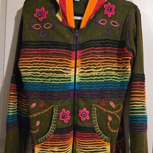 Nepal Handmade Boho Hoodie